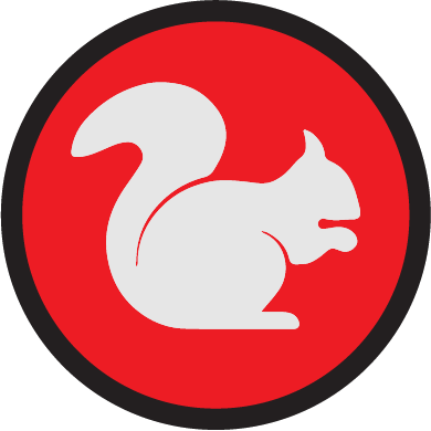 squirrel icon only red